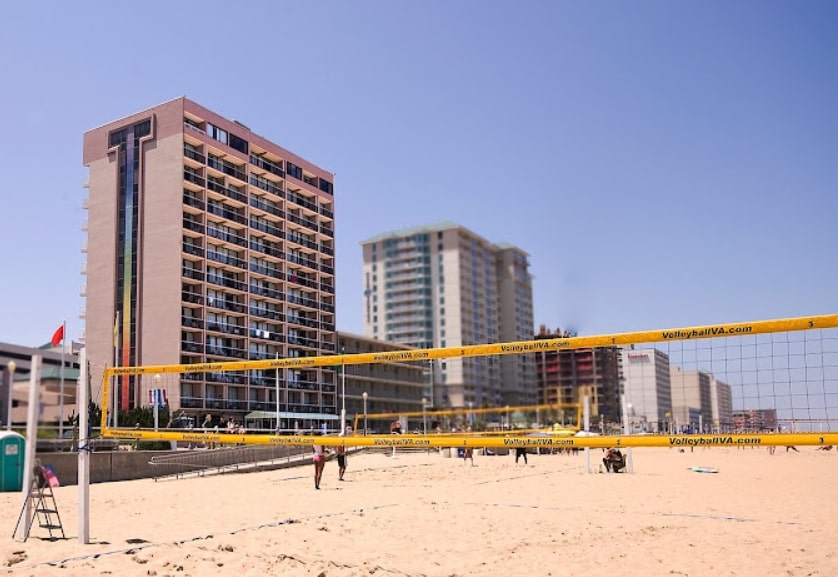 View of the Four Sails Resort from the beach