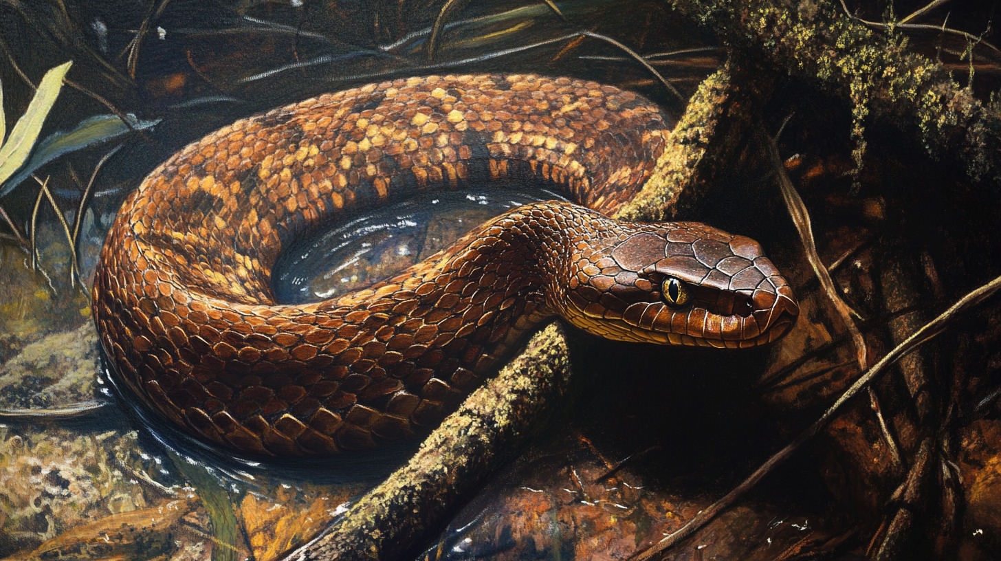 Cottonmouth Snakes - Dangerous Animal in Virginia