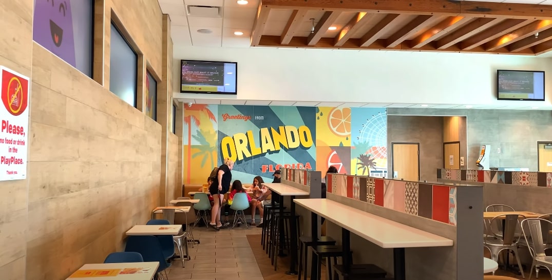 Interior of the Worlds McDonald's in Orlando